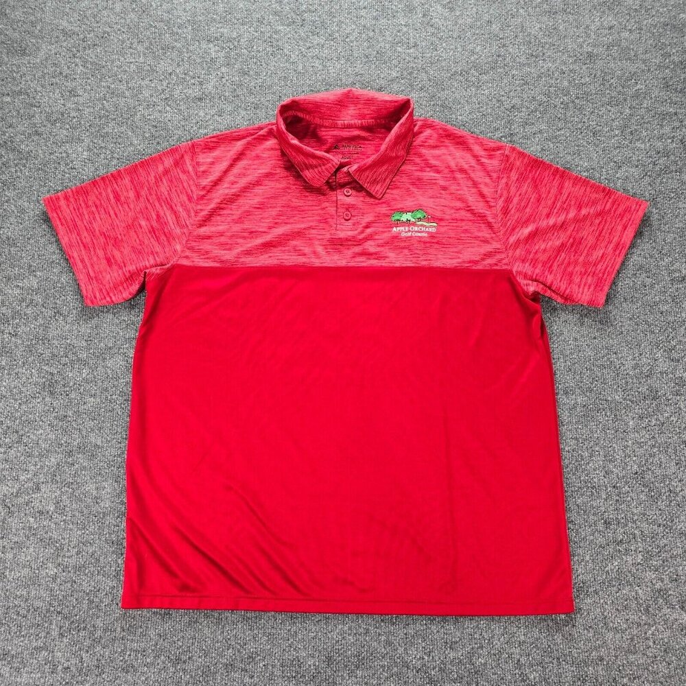 Augusta Sportswear Polo Shirt Mens XL Red‎ Apple Orchard Golf Course Performance